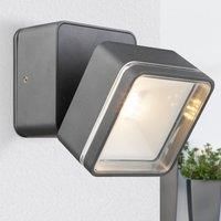Globo Lissy LED outdoor wall lamp, anthracite, angular
