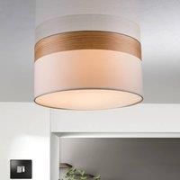 Globo Semi-flush ceiling lamp Libba, cream-wood
