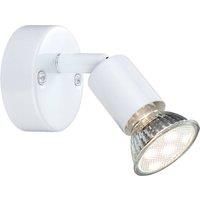Globo White Metal Spotlight Olana