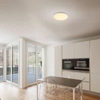 Globo Dori LED outdoor ceiling lamp, 33 cm, white, plastic, IP54