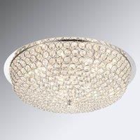 Globo Emilia crystal ceiling light with LED bulbs