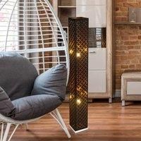 Globo Clarke floor lamp, black/gold leaf, height 118 cm, fabric