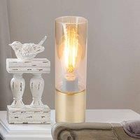 Globo Annika table lamp, brass and amber