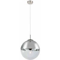 Globo Varus Pendant Light Matte Nickel Glass Transparent Chrome