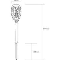 Globo LED ground spike light 33535-2, torch, black, set of 2