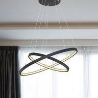 Globo Ralph LED hanging light, two-bulb, black