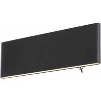Globo Siegfried Small Black Switched Wall Light, Black