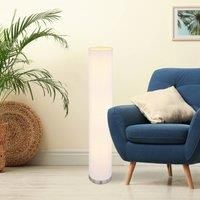 Globo Ava floor lamp, sand-coloured fabric lampshade