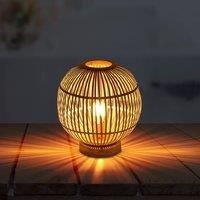 Globo Hildegard table lamp, made of bamboo, 30 cm