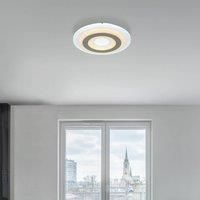 Globo LED ceiling lamp Sabatino, 30 cm, white/anthracite, CCT