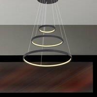 Globo Ralph LED hanging light, three-bulb, black
