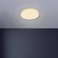Globo LED ceiling lamp Sapana, white, 42 cm, plastic, IP44
