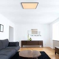 Globo Doro LED ceiling light, length 59 cm, white/graphite, aluminium