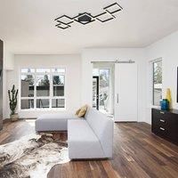 Globo Kurio LED ceiling light, five-bulb, black, CTT