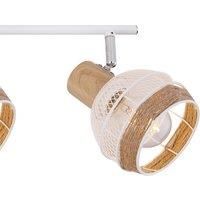 Globo Widy ceiling light, hemp rope decoration, 4-bulb