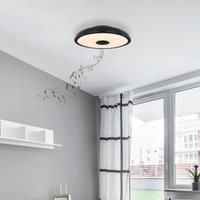 Globo Raffy LED ceiling light speaker RGBW black
