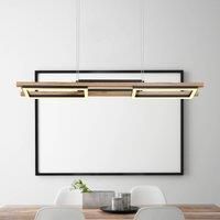 Globo Illa LED pendant light, wood design