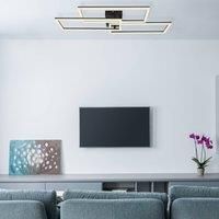 Globo Tiny LED ceiling light 3-bulb rectangles black CCT