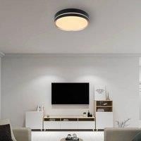 Globo Manni LED ceiling lamp, 39 cm, black/bronze-coloured, CCT