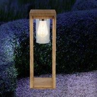 Globo Candela pillar light in a wood look, height 50 cm