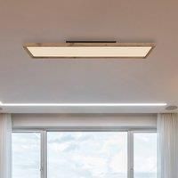 Globo Cinderella LED ceiling light wood CCT 120 x 30 cm