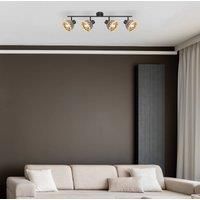 Globo Colly ceiling light bamboo mesh, 4-bulb