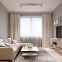 Globo Cinderella LED ceiling light wood CCT 80 x 20 cm