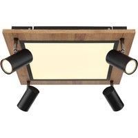 Globo Ulla ceiling light with LEDs, 5-bulb, 45 x 45 cm