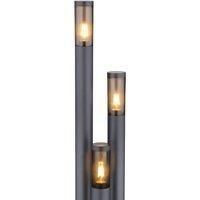 Globo Boston lamp post, 3-bulb, anthracite
