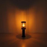 Globo Gracey pillar light, height 45 cm, black, stainless steel, IP54