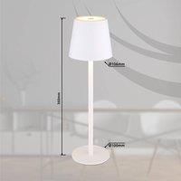 Globo LED table lamp Vannie, white, height 36 cm, CCT