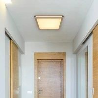 Globo Karla LED ceiling light square, 45x45cm