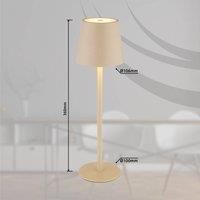 Globo LED table lamp Vannie, sand colour, height 36 cm, CCT