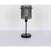 Globo Gorley table lamp, height 37.5 cm, smoky grey, glass/metal