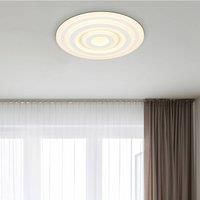 Globo LED ceiling light Alois, white, 49 cm, metal/acrylic