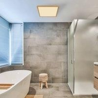Globo Sapana LED ceiling light, length 29.5cm brass