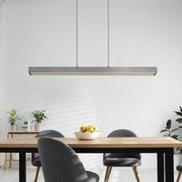 Globo Ethan LED hanging light, dark grey, length 150 cm, metal