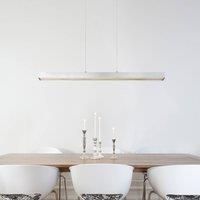 Globo Ethan aluminium-coloured LED hanging light, length 150 cm, metal