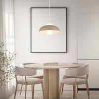 Globo Lowe hanging light, sand-coloured matt, 38 cm, metal