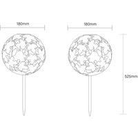 Globo LED ground spike light 36748S, globe, silver, metal