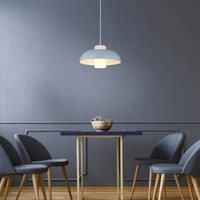 Globo Lowe hanging light, blue matt, 38 cm, metal