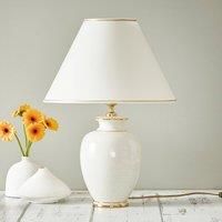austrolux Giardino Craclee table lamp in white, 40 cm