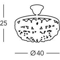 austrolux Valerie ceiling light, gold, 40 cm