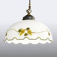 austrolux Nonna hanging light with grape motif, hand painted