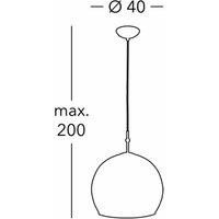 KOLARZ hanging light Luna, 40 cm, cream-coloured, glass