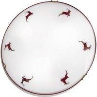 austrolux Nonna stag ceiling light, white and red, 1-bulb