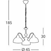 austrolux KOLARZ hanging light Nonna, 45 cm, deer green, 3-bulb.