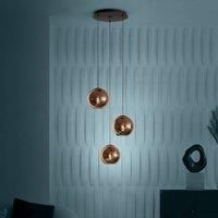 EGLO Stars Of Light Cordoba hanging light, 3-bulb, round, copper