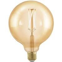 Eglo E27 ES 4w LED Amber Filament Lamp G125 Large Globe