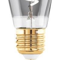Eglo LED Dimmable Twisted Filament E27 Chrome Light Bulb - 4W